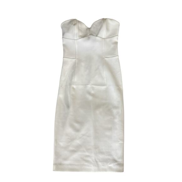 $559 L'AGENCE AVANGARD WHITE STRAPLESS BOWTIE COCKTAIL DRESS STRETCH SZ 2 - Picture 1 of 7